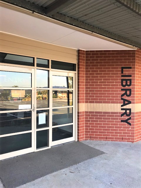"LIBRARY" Sign